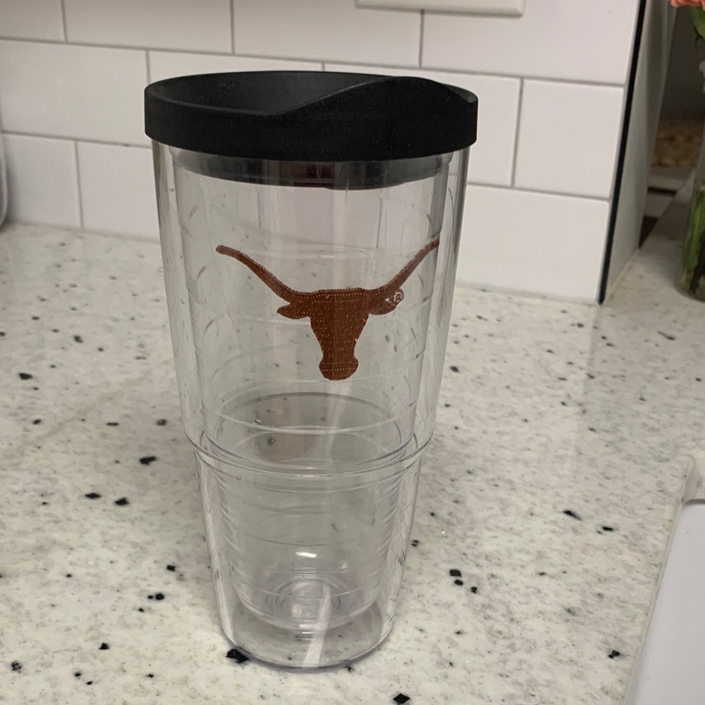 Texas Longhorn Tervis  Clear Double-Wall Tumbler with Longhorn Logo 24 oz
